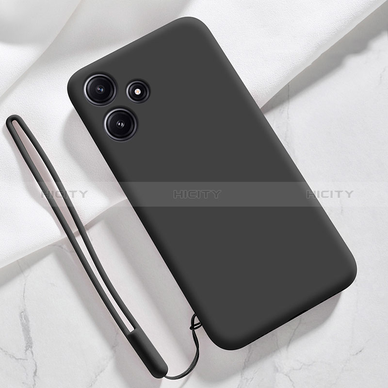 Silikon Hülle Handyhülle Ultra Dünn Flexible Schutzhülle 360 Grad Ganzkörper Tasche YK1 für Xiaomi Poco M6 Pro 5G Schwarz