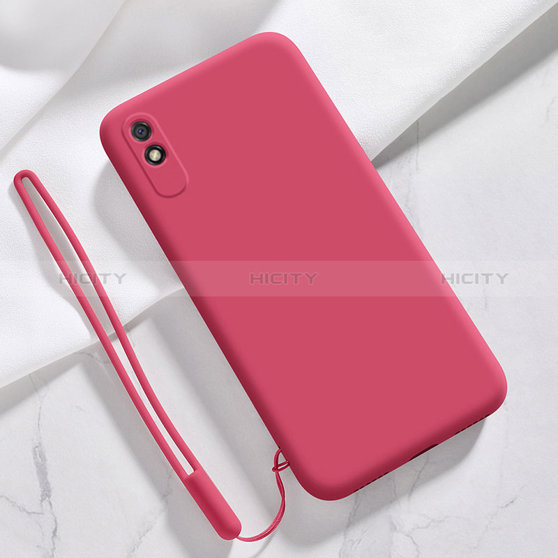 Silikon Hülle Handyhülle Ultra Dünn Flexible Schutzhülle 360 Grad Ganzkörper Tasche YK1 für Xiaomi Redmi 9A Rot