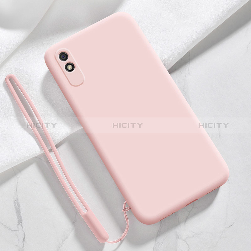 Silikon Hülle Handyhülle Ultra Dünn Flexible Schutzhülle 360 Grad Ganzkörper Tasche YK1 für Xiaomi Redmi 9i Rosa