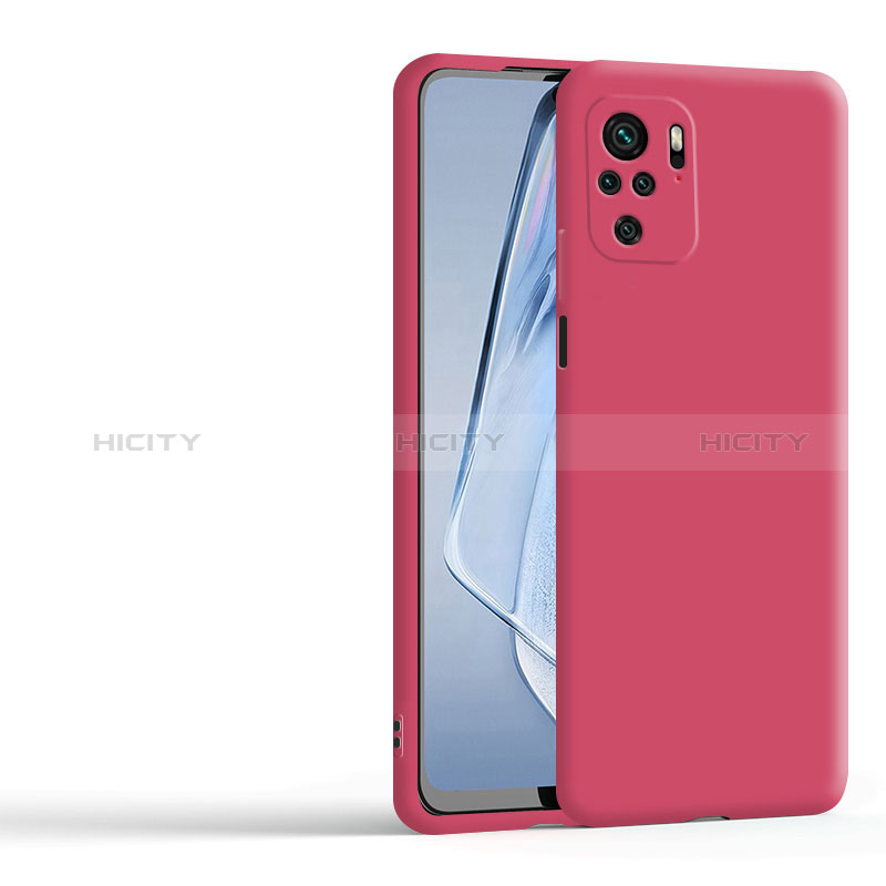 Silikon Hülle Handyhülle Ultra Dünn Flexible Schutzhülle 360 Grad Ganzkörper Tasche YK1 für Xiaomi Redmi Note 10 4G Rot