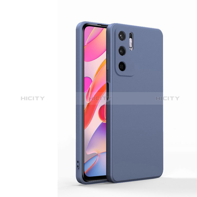 Silikon Hülle Handyhülle Ultra Dünn Flexible Schutzhülle 360 Grad Ganzkörper Tasche YK1 für Xiaomi Redmi Note 10T 5G Lavendel Grau