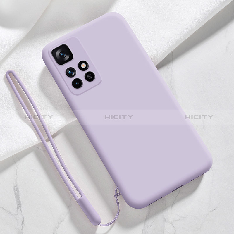 Silikon Hülle Handyhülle Ultra Dünn Flexible Schutzhülle 360 Grad Ganzkörper Tasche YK1 für Xiaomi Redmi Note 11 4G (2021) Violett