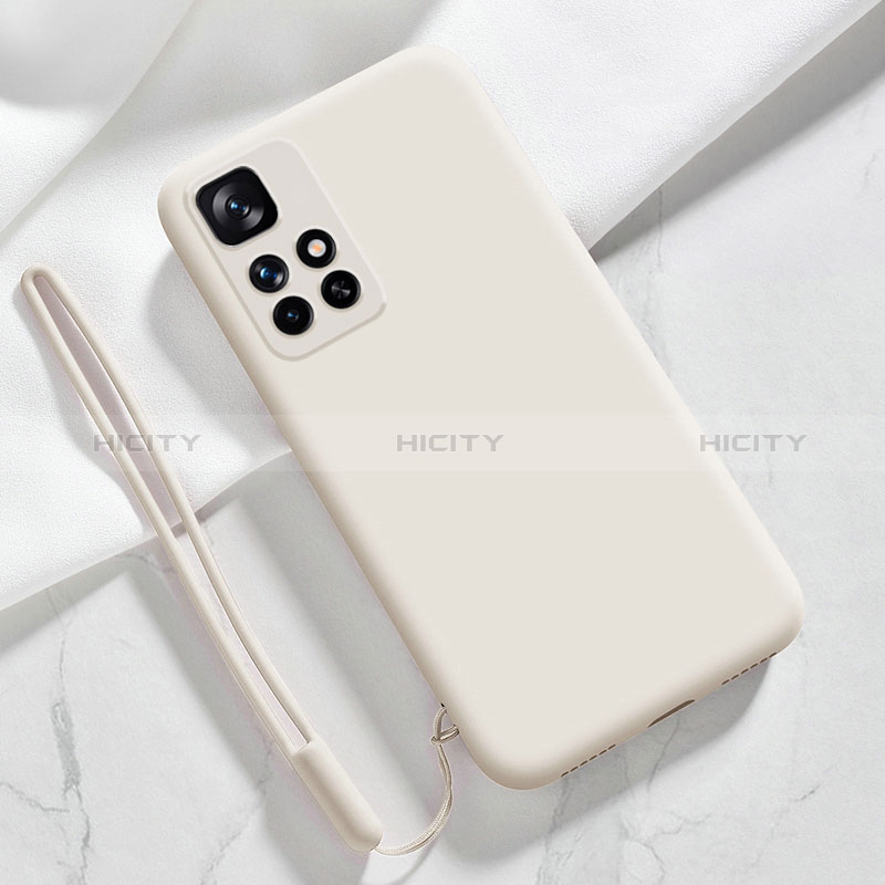 Silikon Hülle Handyhülle Ultra Dünn Flexible Schutzhülle 360 Grad Ganzkörper Tasche YK1 für Xiaomi Redmi Note 11 4G (2021) Weiß Plus