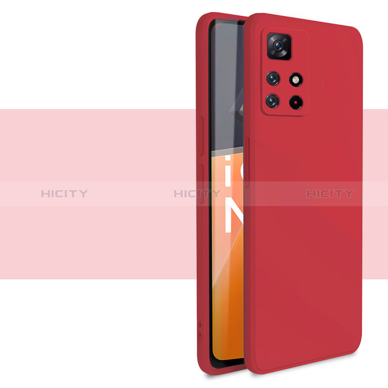 Silikon Hülle Handyhülle Ultra Dünn Flexible Schutzhülle 360 Grad Ganzkörper Tasche YK1 für Xiaomi Redmi Note 11 5G Rot Plus