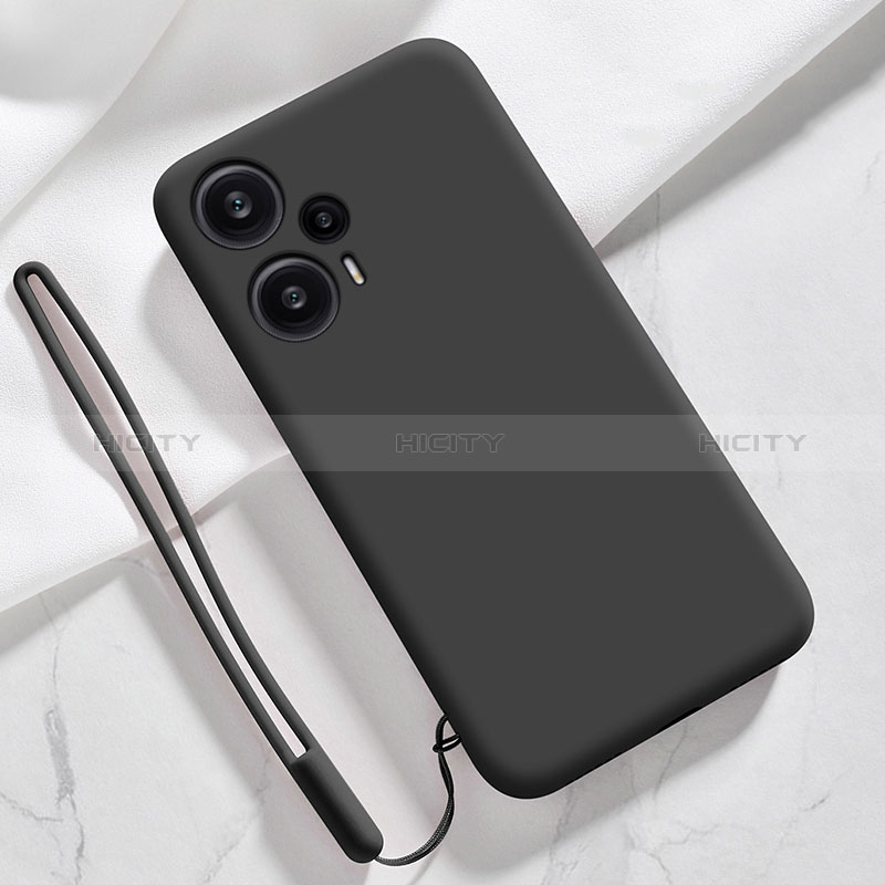 Silikon Hülle Handyhülle Ultra Dünn Flexible Schutzhülle 360 Grad Ganzkörper Tasche YK1 für Xiaomi Redmi Note 12 Turbo 5G Schwarz