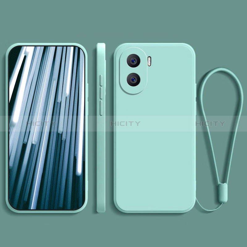 Silikon Hülle Handyhülle Ultra Dünn Flexible Schutzhülle 360 Grad Ganzkörper Tasche YK2 für Huawei Honor X40i 5G Cyan