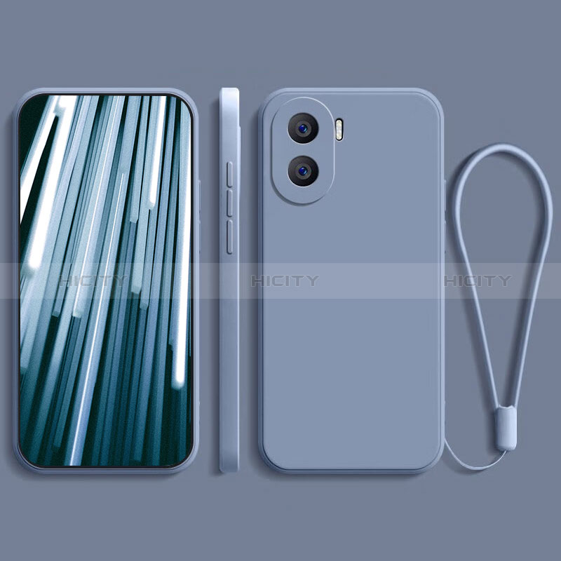 Silikon Hülle Handyhülle Ultra Dünn Flexible Schutzhülle 360 Grad Ganzkörper Tasche YK2 für Huawei Honor X40i 5G Lavendel Grau