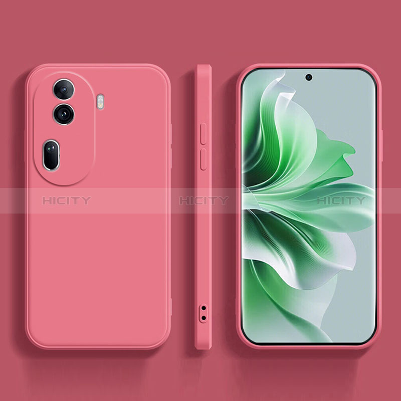 Silikon Hülle Handyhülle Ultra Dünn Flexible Schutzhülle 360 Grad Ganzkörper Tasche YK2 für Oppo Reno11 Pro 5G Pink