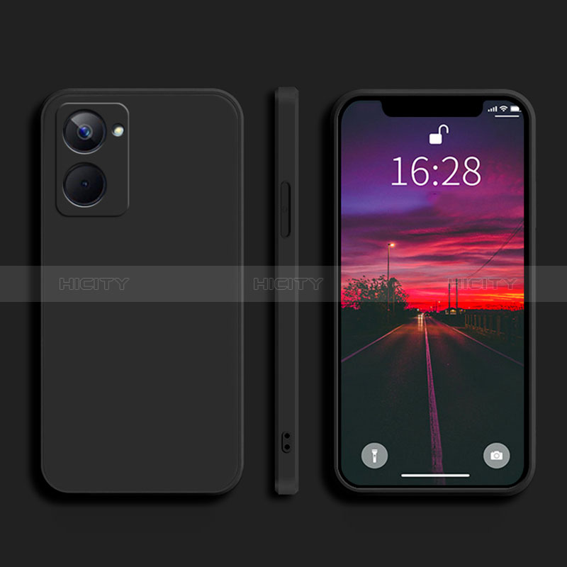 Silikon Hülle Handyhülle Ultra Dünn Flexible Schutzhülle 360 Grad Ganzkörper Tasche YK2 für Realme 10 Pro 5G Schwarz