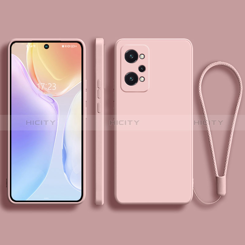 Silikon Hülle Handyhülle Ultra Dünn Flexible Schutzhülle 360 Grad Ganzkörper Tasche YK2 für Realme GT Neo 3T 5G Rosa Plus