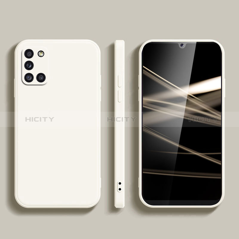 Silikon Hülle Handyhülle Ultra Dünn Flexible Schutzhülle 360 Grad Ganzkörper Tasche YK2 für Samsung Galaxy A31 Weiß