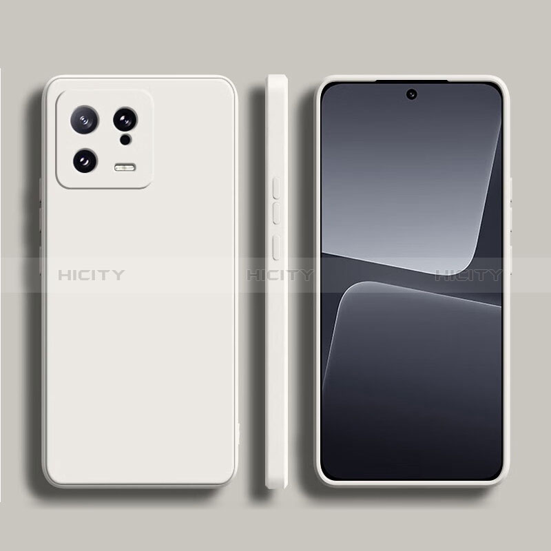 Silikon Hülle Handyhülle Ultra Dünn Flexible Schutzhülle 360 Grad Ganzkörper Tasche YK2 für Xiaomi Mi 13 5G Weiß Plus