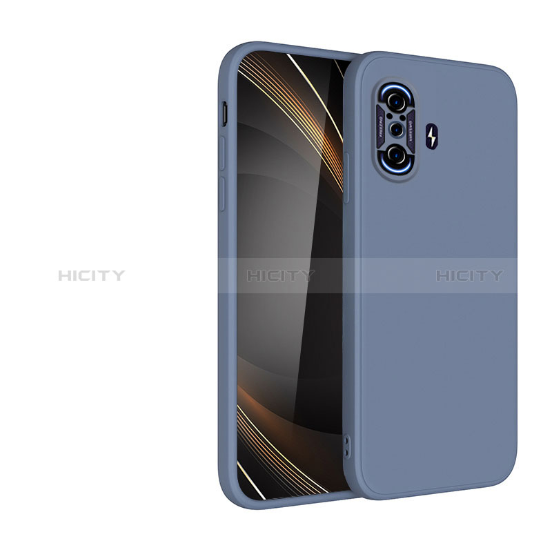 Silikon Hülle Handyhülle Ultra Dünn Flexible Schutzhülle 360 Grad Ganzkörper Tasche YK2 für Xiaomi Poco F3 GT 5G Lavendel Grau