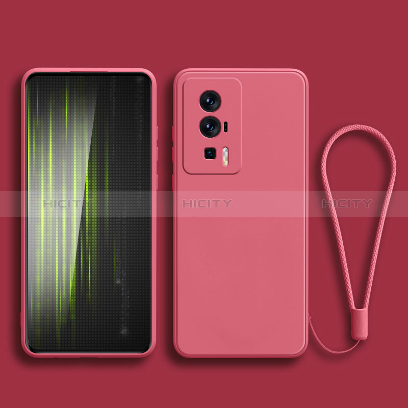 Silikon Hülle Handyhülle Ultra Dünn Flexible Schutzhülle 360 Grad Ganzkörper Tasche YK2 für Xiaomi Poco F5 Pro 5G Pink