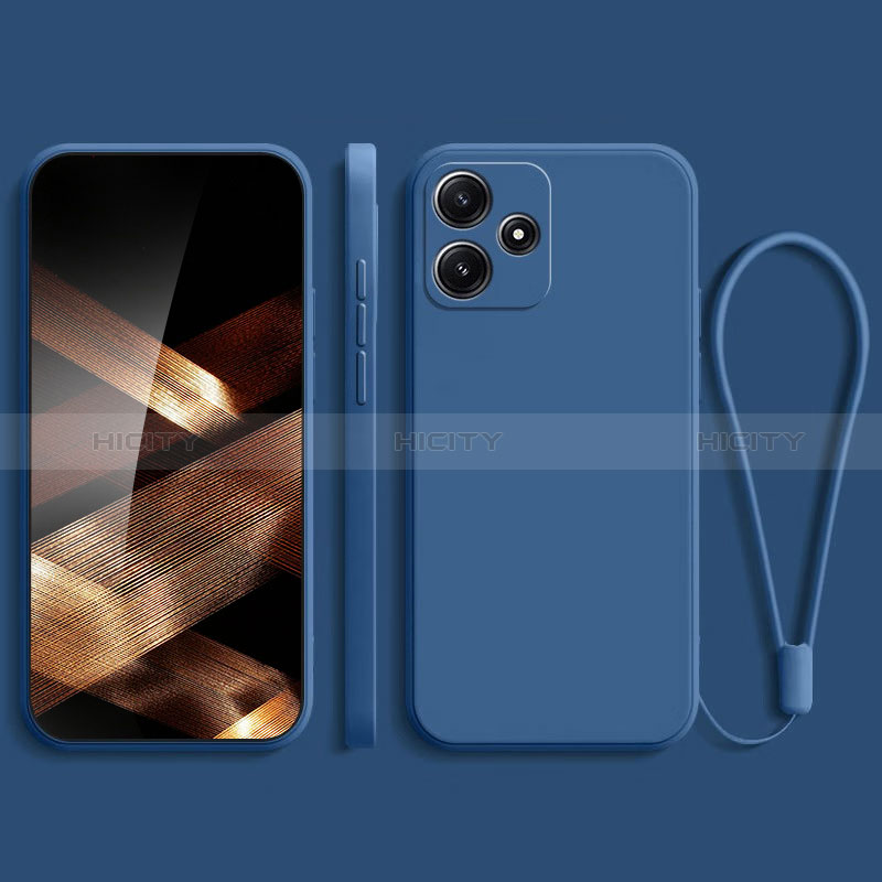 Silikon Hülle Handyhülle Ultra Dünn Flexible Schutzhülle 360 Grad Ganzkörper Tasche YK2 für Xiaomi Poco M6 Pro 5G Blau