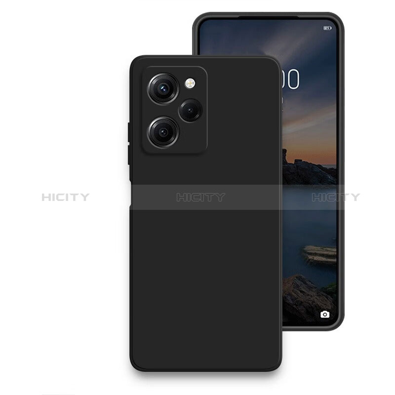 Silikon Hülle Handyhülle Ultra Dünn Flexible Schutzhülle 360 Grad Ganzkörper Tasche YK2 für Xiaomi Poco X5 Pro 5G Schwarz Plus