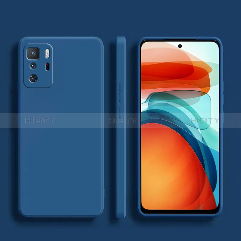 Silikon Hülle Handyhülle Ultra Dünn Flexible Schutzhülle 360 Grad Ganzkörper Tasche YK2 für Xiaomi Redmi Note 10 Pro 5G Blau Plus