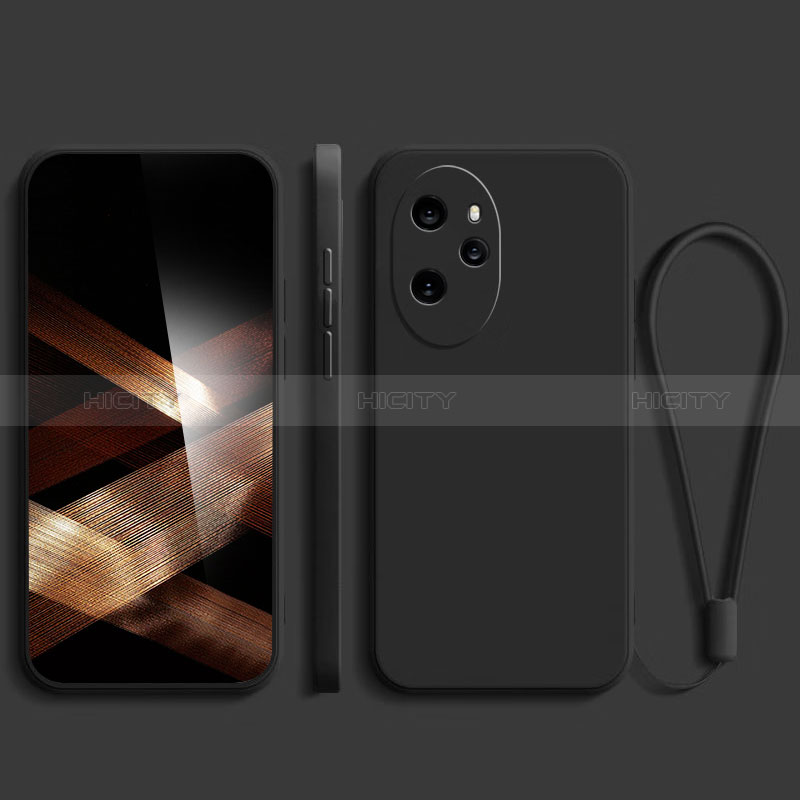 Silikon Hülle Handyhülle Ultra Dünn Flexible Schutzhülle 360 Grad Ganzkörper Tasche YK3 für Huawei Honor 100 Pro 5G Schwarz Plus