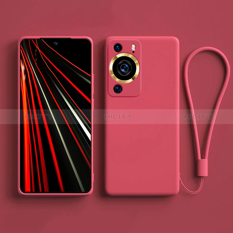 Silikon Hülle Handyhülle Ultra Dünn Flexible Schutzhülle 360 Grad Ganzkörper Tasche YK3 für Huawei P60 Pink Plus