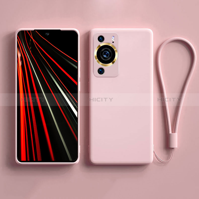 Silikon Hülle Handyhülle Ultra Dünn Flexible Schutzhülle 360 Grad Ganzkörper Tasche YK3 für Huawei P60 Pro Rosa