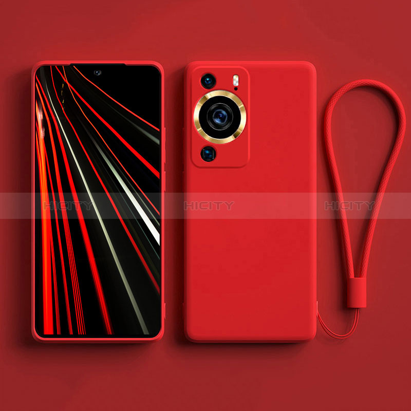 Silikon Hülle Handyhülle Ultra Dünn Flexible Schutzhülle 360 Grad Ganzkörper Tasche YK3 für Huawei P60 Rot