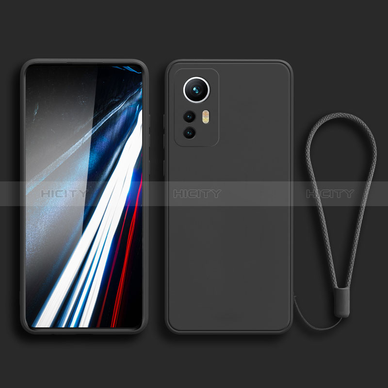 Silikon Hülle Handyhülle Ultra Dünn Flexible Schutzhülle 360 Grad Ganzkörper Tasche YK3 für Xiaomi Mi 12T Pro 5G Schwarz