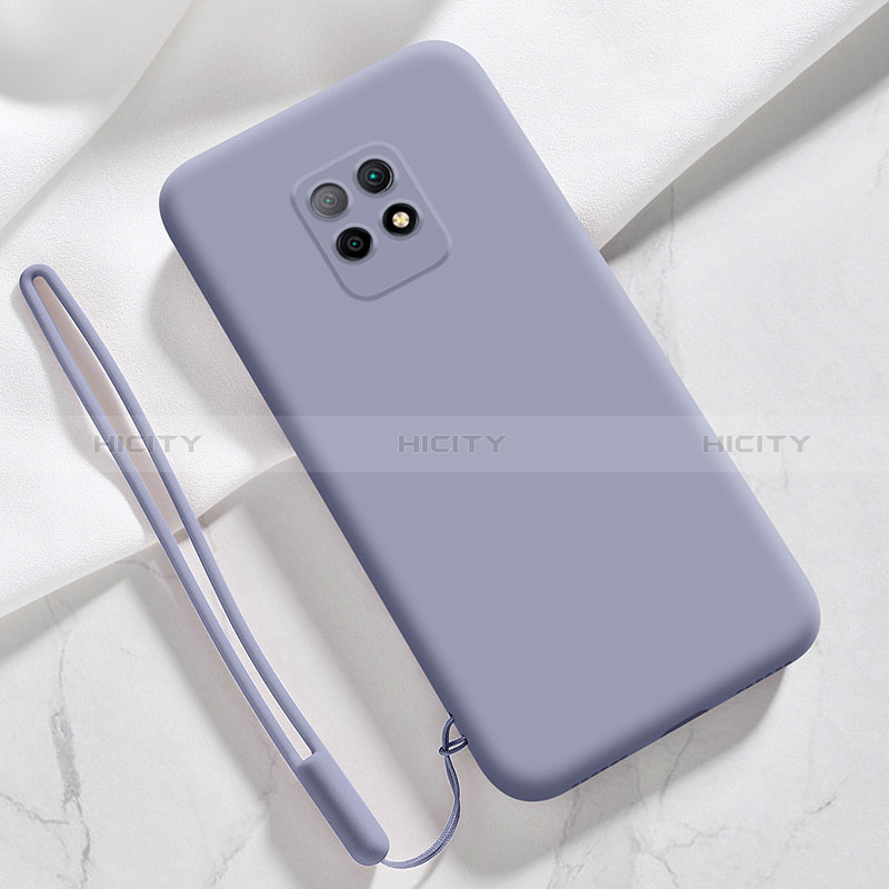 Silikon Hülle Handyhülle Ultra Dünn Flexible Schutzhülle 360 Grad Ganzkörper Tasche YK3 für Xiaomi Redmi 10X Pro 5G Lavendel Grau