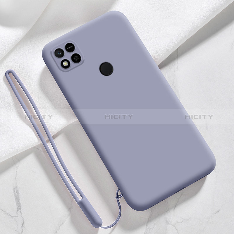 Silikon Hülle Handyhülle Ultra Dünn Flexible Schutzhülle 360 Grad Ganzkörper Tasche YK3 für Xiaomi Redmi 9 India Lavendel Grau Plus