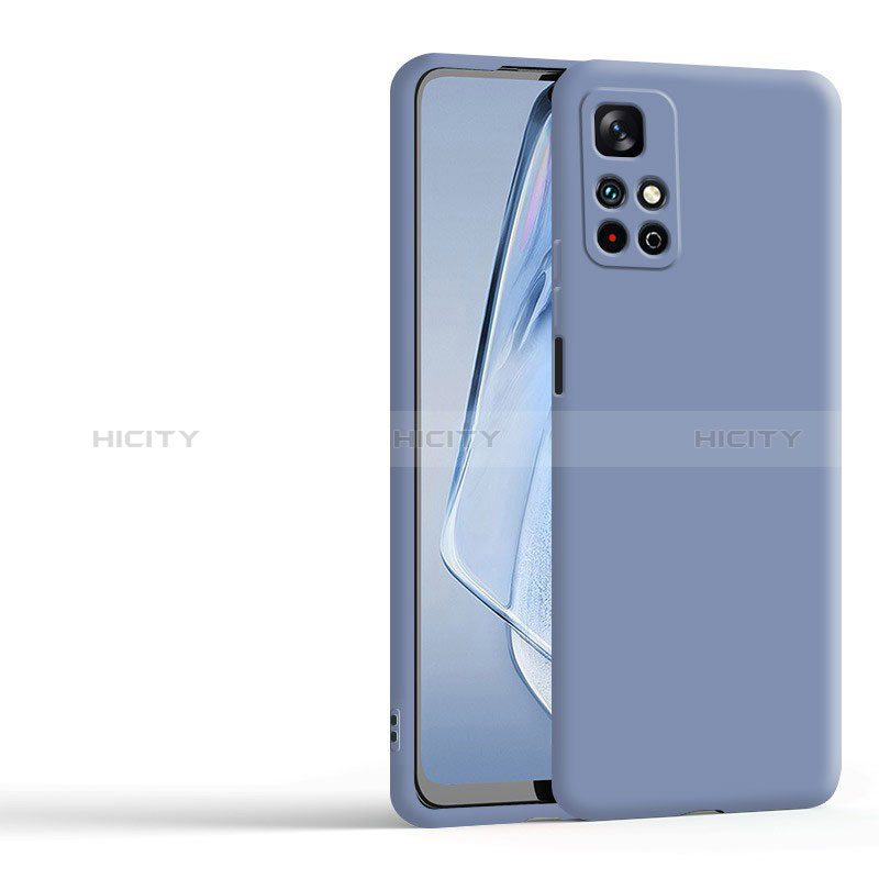 Silikon Hülle Handyhülle Ultra Dünn Flexible Schutzhülle 360 Grad Ganzkörper Tasche YK3 für Xiaomi Redmi Note 11 4G (2022) Lavendel Grau