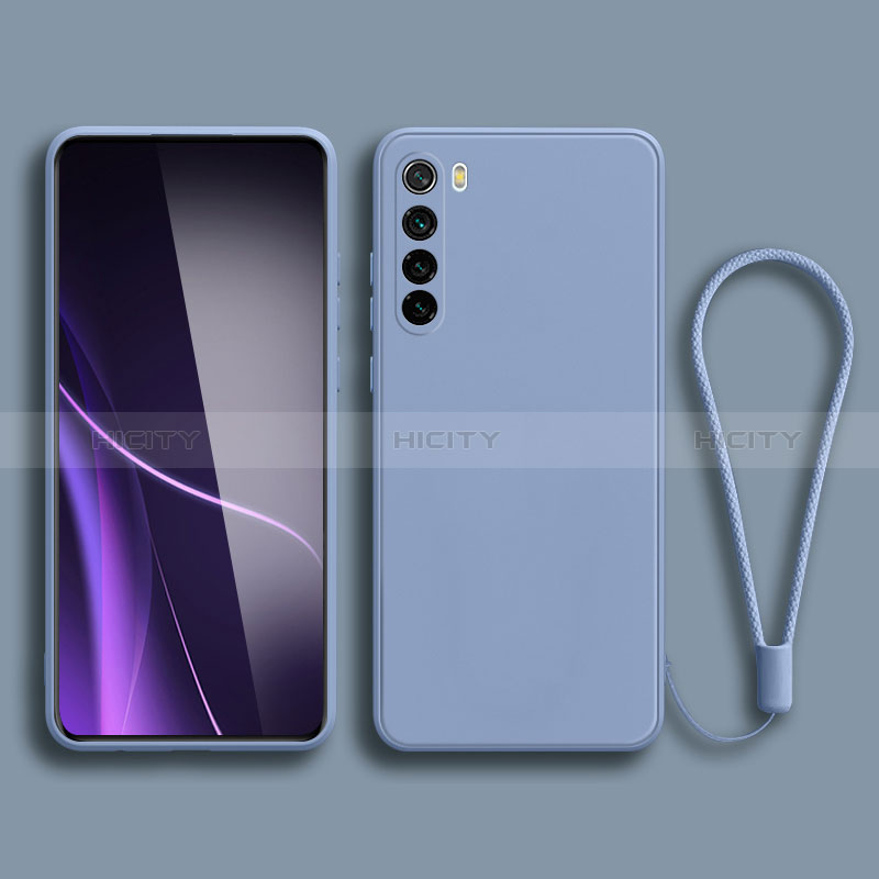 Silikon Hülle Handyhülle Ultra Dünn Flexible Schutzhülle 360 Grad Ganzkörper Tasche YK3 für Xiaomi Redmi Note 8 (2021) Lavendel Grau Plus