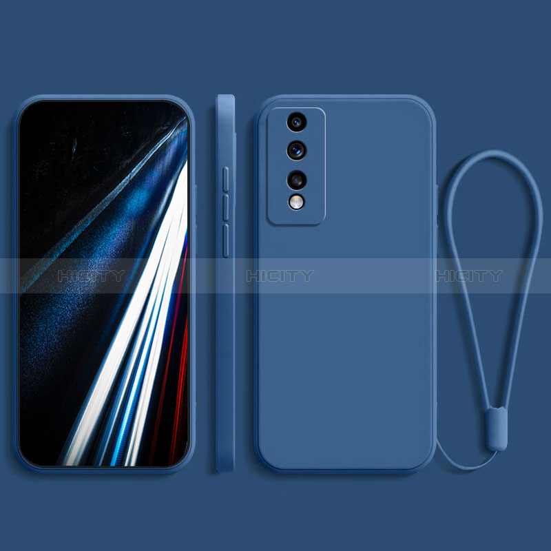 Silikon Hülle Handyhülle Ultra Dünn Flexible Schutzhülle 360 Grad Ganzkörper Tasche YK4 für Huawei Honor 80 GT 5G Blau