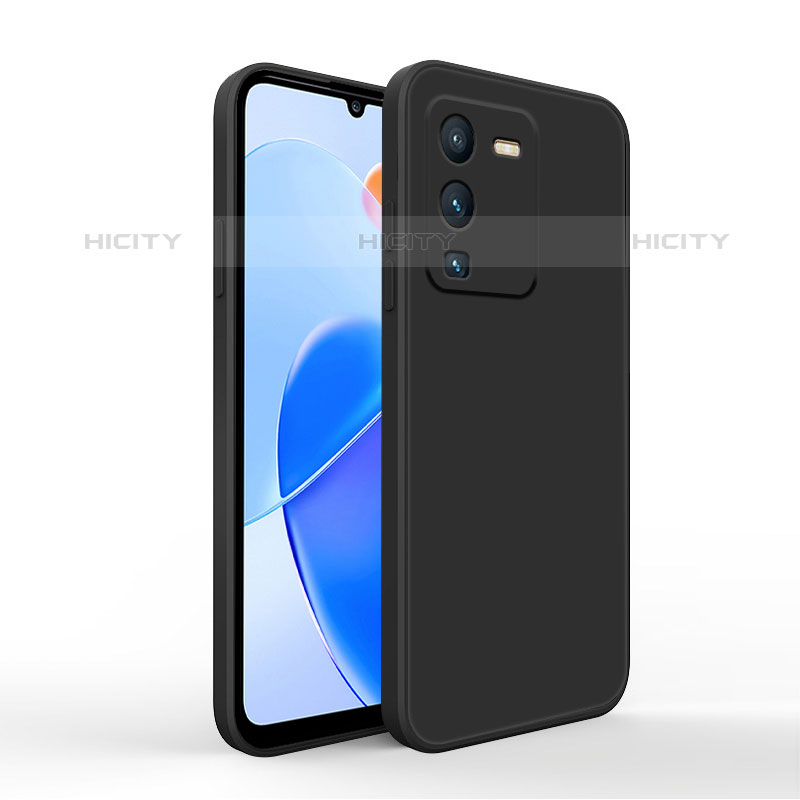 Silikon Hülle Handyhülle Ultra Dünn Flexible Schutzhülle 360 Grad Ganzkörper Tasche YK4 für Vivo V25 Pro 5G Schwarz