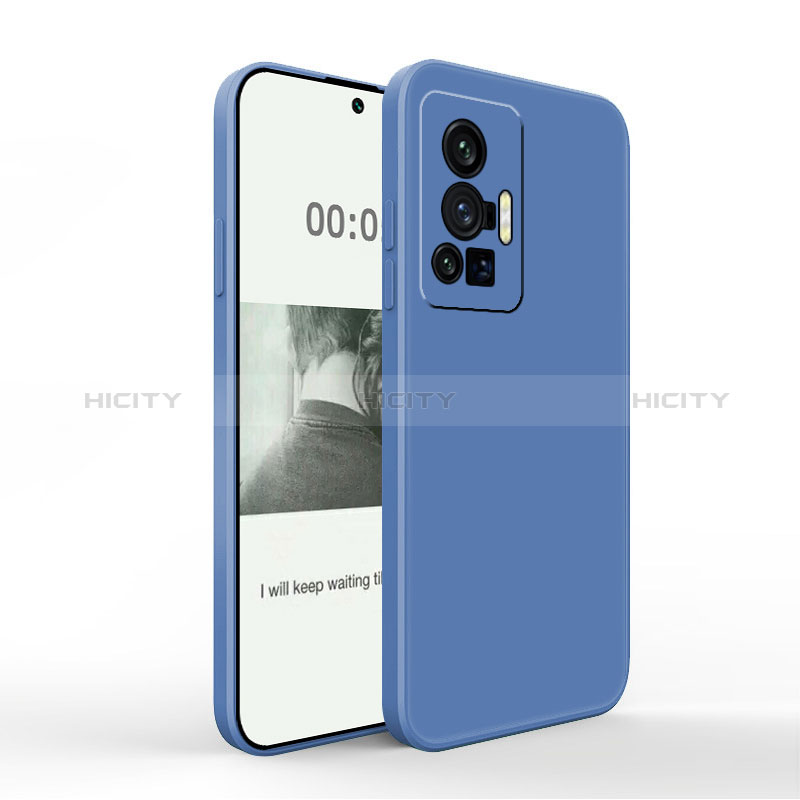 Silikon Hülle Handyhülle Ultra Dünn Flexible Schutzhülle 360 Grad Ganzkörper Tasche YK4 für Vivo X70 Pro 5G Blau