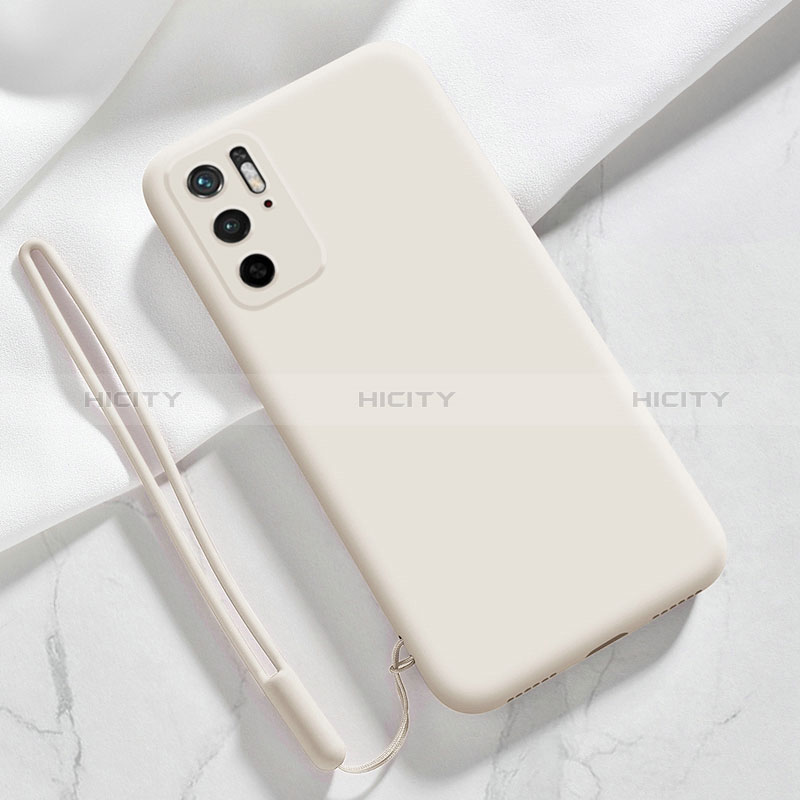 Silikon Hülle Handyhülle Ultra Dünn Flexible Schutzhülle 360 Grad Ganzkörper Tasche YK4 für Xiaomi POCO M3 Pro 5G Weiß Plus