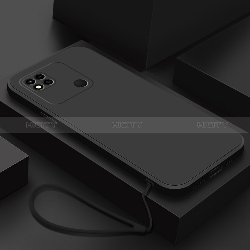 Silikon Hülle Handyhülle Ultra Dünn Flexible Schutzhülle 360 Grad Ganzkörper Tasche YK4 für Xiaomi Redmi 10A 4G Schwarz Plus
