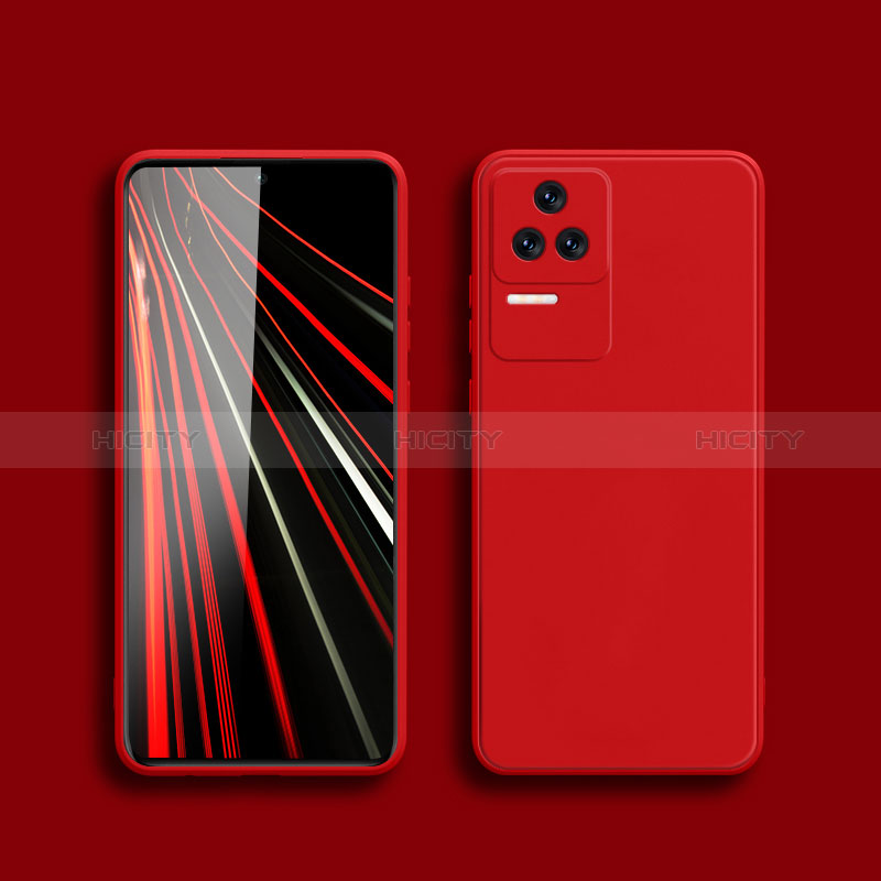 Silikon Hülle Handyhülle Ultra Dünn Flexible Schutzhülle 360 Grad Ganzkörper Tasche YK5 für Xiaomi Poco F4 5G Rot