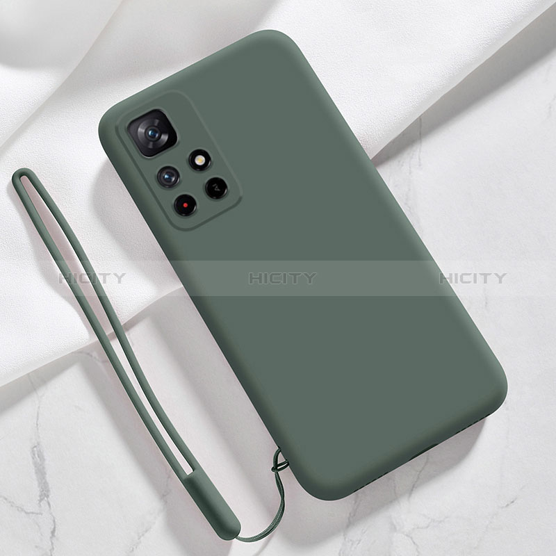 Silikon Hülle Handyhülle Ultra Dünn Flexible Schutzhülle 360 Grad Ganzkörper Tasche YK5 für Xiaomi Redmi Note 11S 5G Nachtgrün Plus