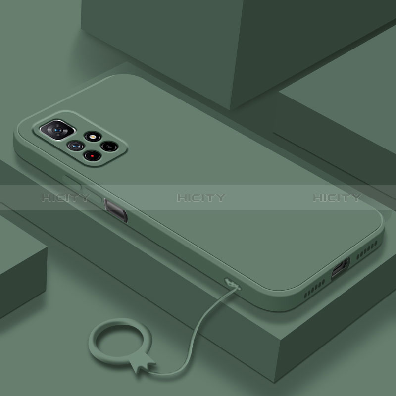 Silikon Hülle Handyhülle Ultra Dünn Flexible Schutzhülle 360 Grad Ganzkörper Tasche YK6 für Xiaomi Poco M4 Pro 5G Grün