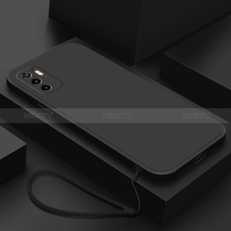 Silikon Hülle Handyhülle Ultra Dünn Flexible Schutzhülle 360 Grad Ganzkörper Tasche YK6 für Xiaomi Redmi Note 10 5G Schwarz