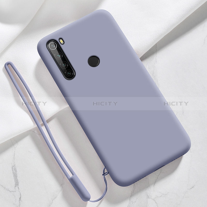 Silikon Hülle Handyhülle Ultra Dünn Flexible Schutzhülle 360 Grad Ganzkörper Tasche YK6 für Xiaomi Redmi Note 8 (2021) Lavendel Grau Plus