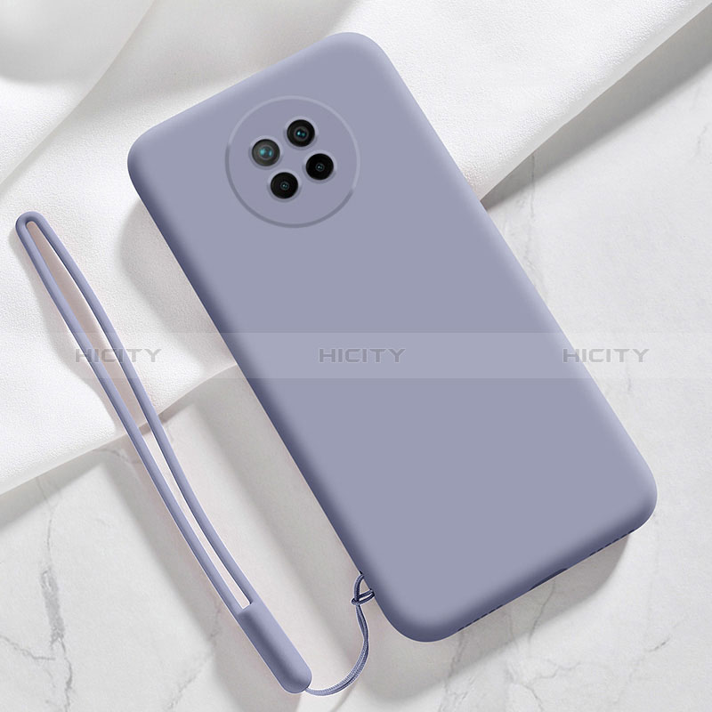 Silikon Hülle Handyhülle Ultra Dünn Flexible Schutzhülle 360 Grad Ganzkörper Tasche YK6 für Xiaomi Redmi Note 9 5G Lavendel Grau