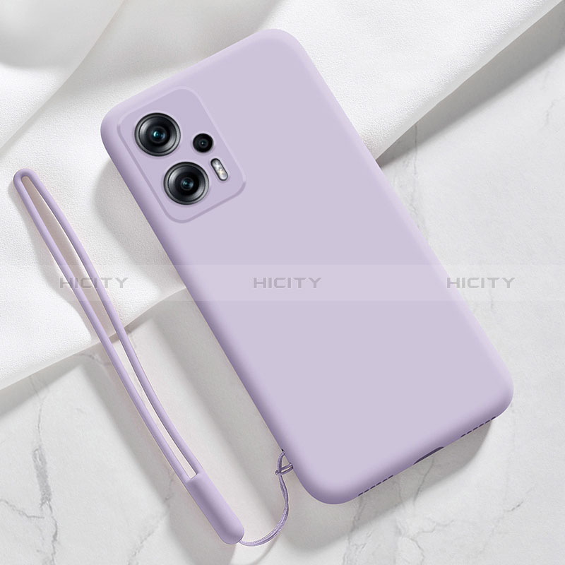 Silikon Hülle Handyhülle Ultra Dünn Flexible Schutzhülle 360 Grad Ganzkörper Tasche YK7 für Xiaomi Redmi Note 11T Pro 5G Helles Lila