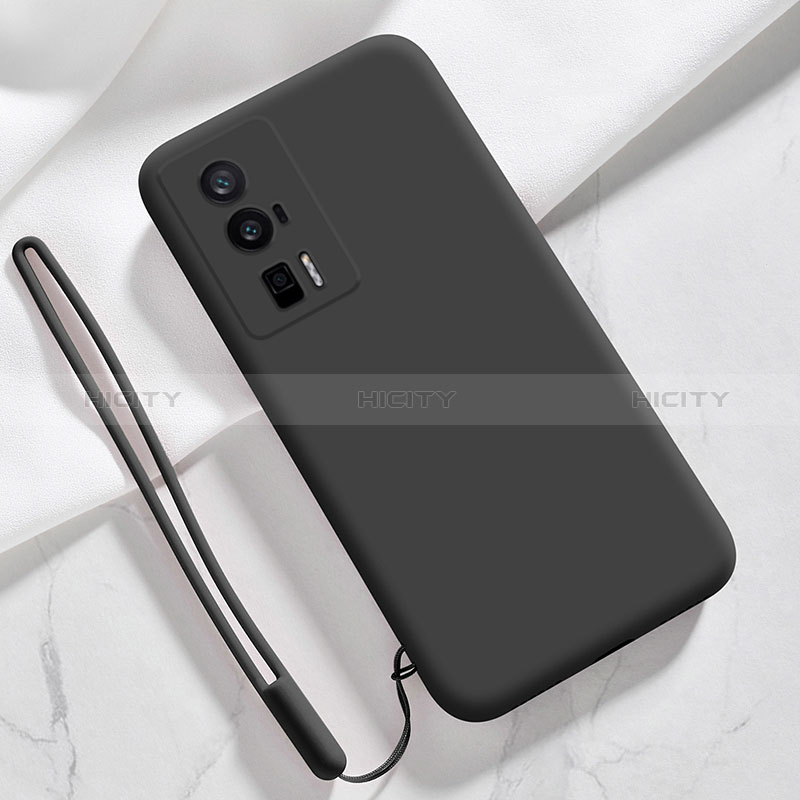 Silikon Hülle Handyhülle Ultra Dünn Flexible Schutzhülle 360 Grad Ganzkörper Tasche YK8 für Xiaomi Poco F5 Pro 5G Schwarz