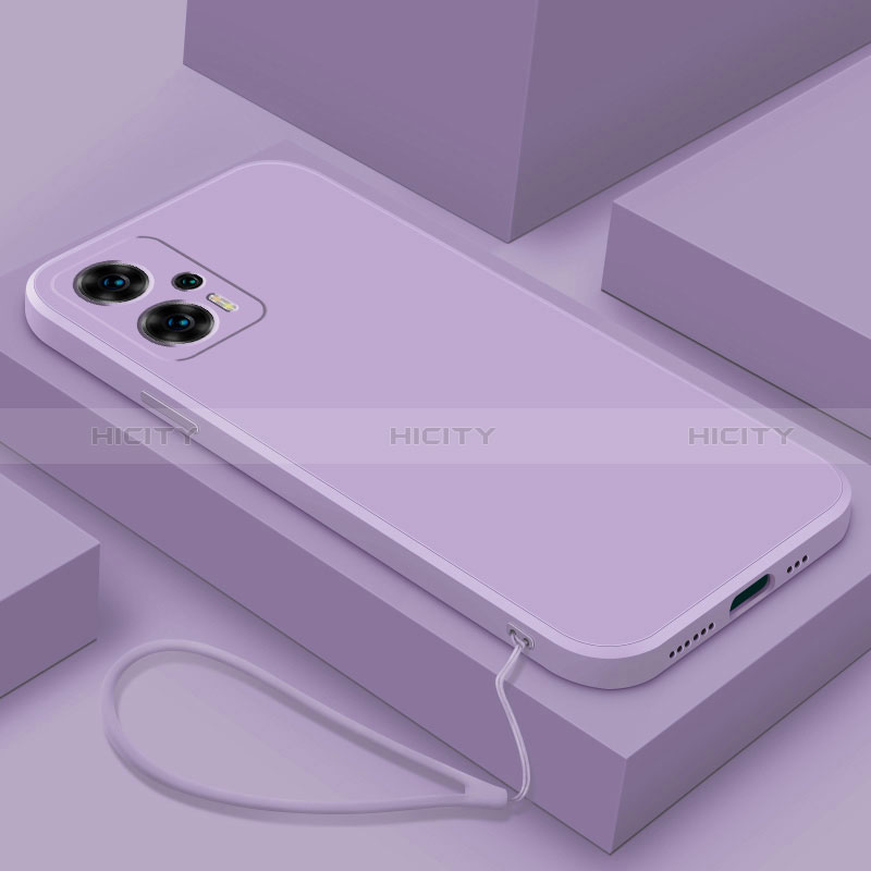Silikon Hülle Handyhülle Ultra Dünn Flexible Schutzhülle 360 Grad Ganzkörper Tasche YK8 für Xiaomi Redmi Note 11T Pro 5G Helles Lila
