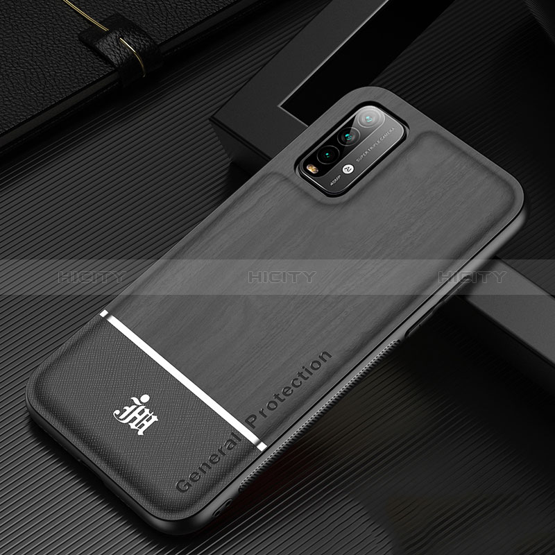 Silikon Hülle Handyhülle Ultra Dünn Flexible Schutzhülle Tasche JM1 für Xiaomi Redmi 9T 4G Schwarz