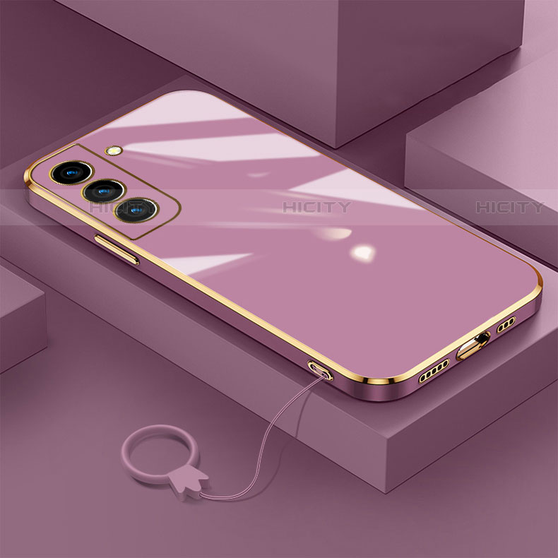 Silikon Hülle Handyhülle Ultra Dünn Flexible Schutzhülle Tasche M01 für Samsung Galaxy S21 Plus 5G Violett Plus