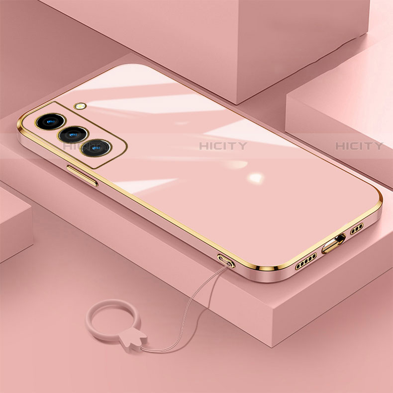 Silikon Hülle Handyhülle Ultra Dünn Flexible Schutzhülle Tasche M01 für Samsung Galaxy S22 5G Rosegold