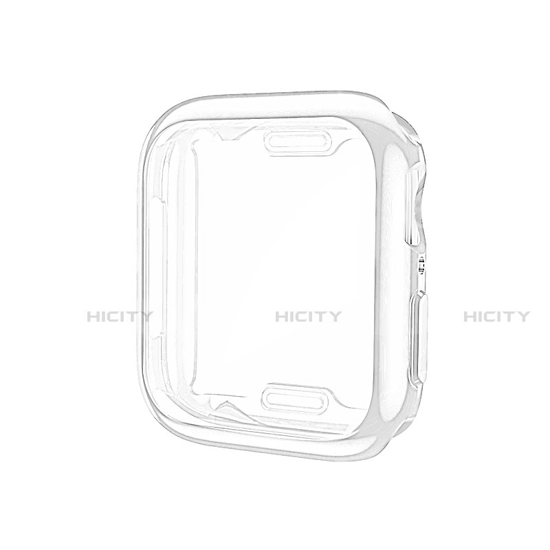 Silikon Hülle Handyhülle Ultra Dünn Flexible Schutzhülle Tasche S01 für Apple iWatch 5 40mm Klar