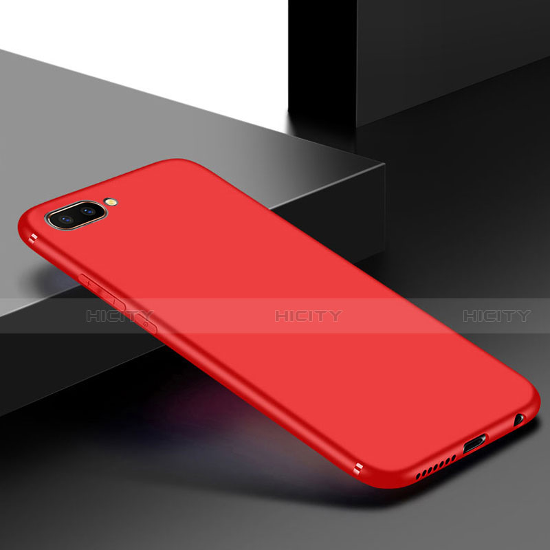 Silikon Hülle Handyhülle Ultra Dünn Flexible Schutzhülle Tasche S01 für Oppo A12e Rot Plus