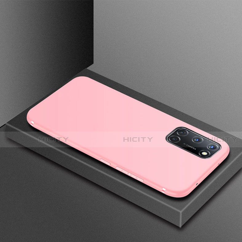 Silikon Hülle Handyhülle Ultra Dünn Flexible Schutzhülle Tasche S01 für Oppo A92 Rosa